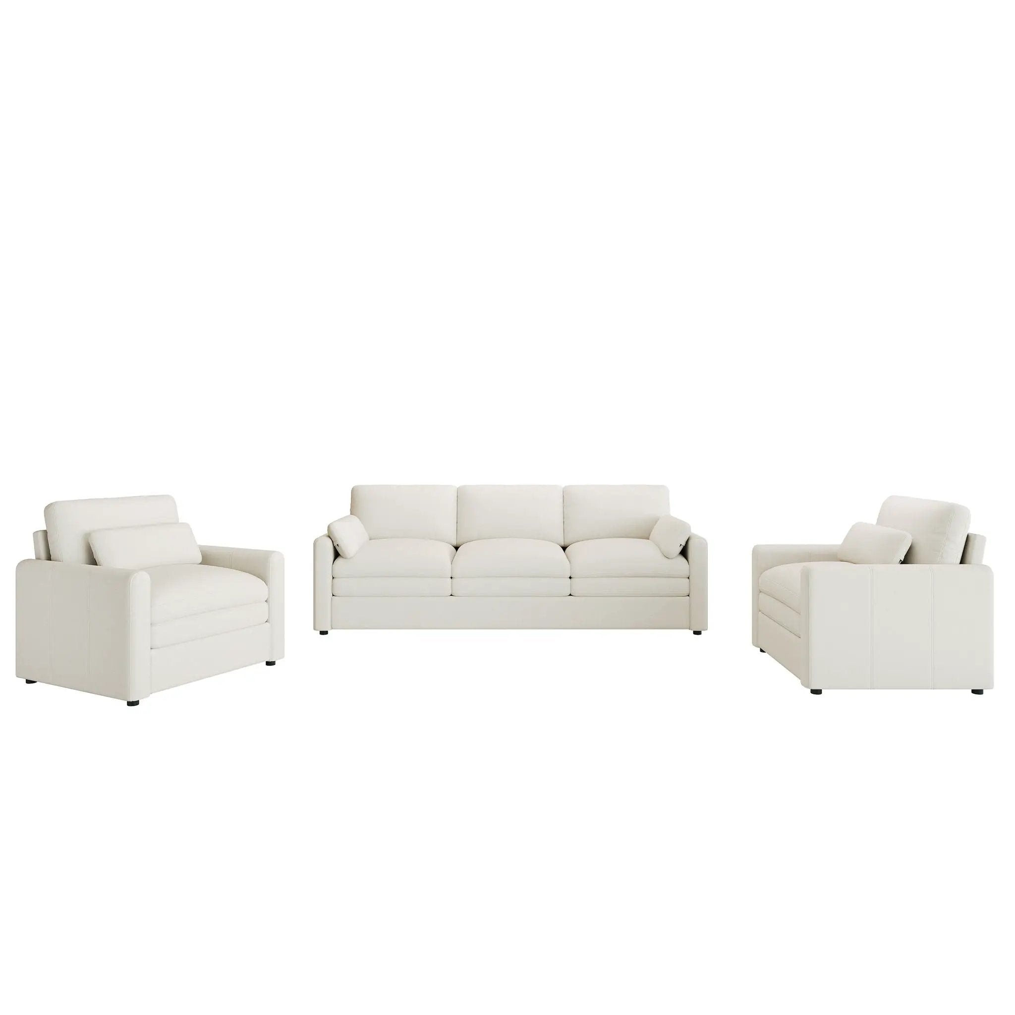Cozy Sofa Set Oversized Comfy Cloud Sofa with Double Cushion by HouseOfZazla