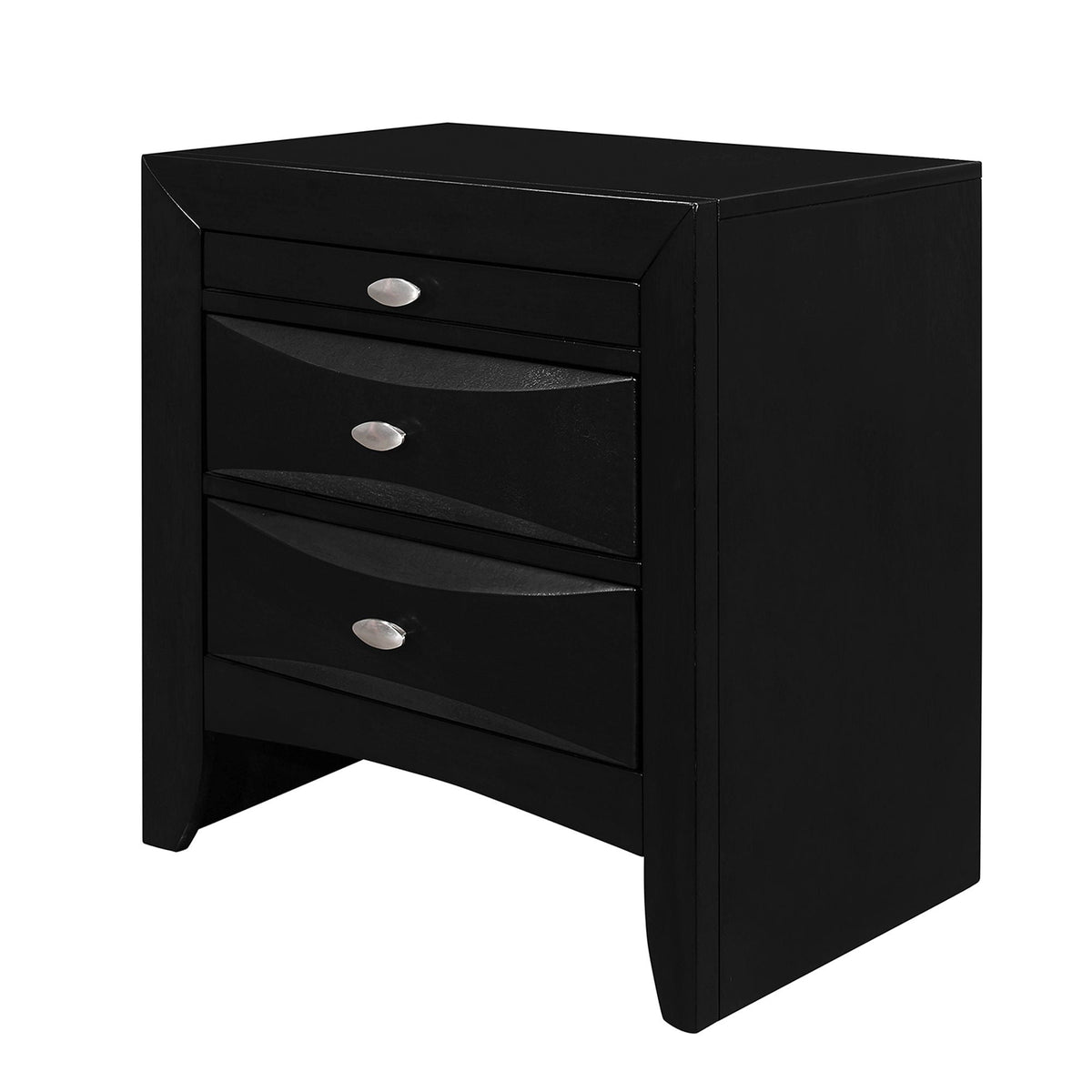 Nightstand with Spacious Drawers and Chambered Fronts - Black or Dark Brown, photo 13 of 13
