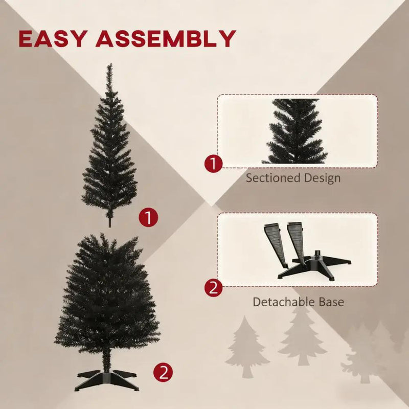 Slim Xmas Tree with Plastic Stand by HouseOfZazla