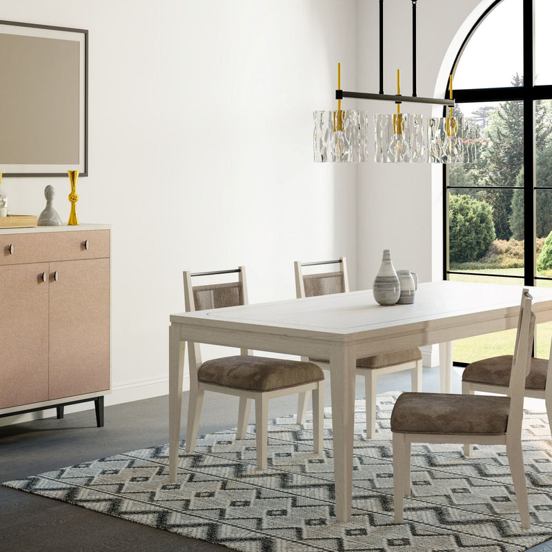 Rope Back Dining Chair with Solid Wood Frame - Beige / Carmel, photo 7 of 7