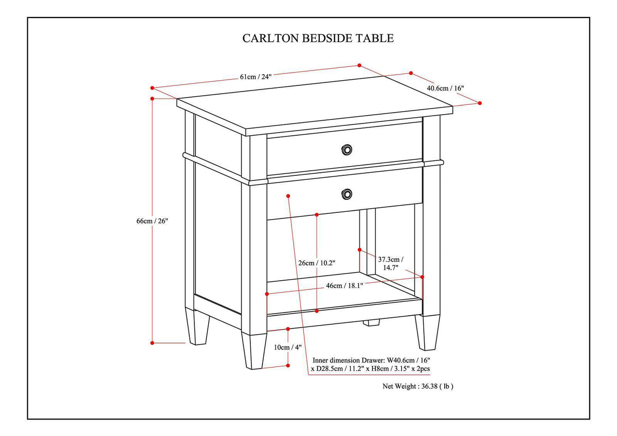 Carlton - Bedside Table, Handcrafted, photo 27 of 27