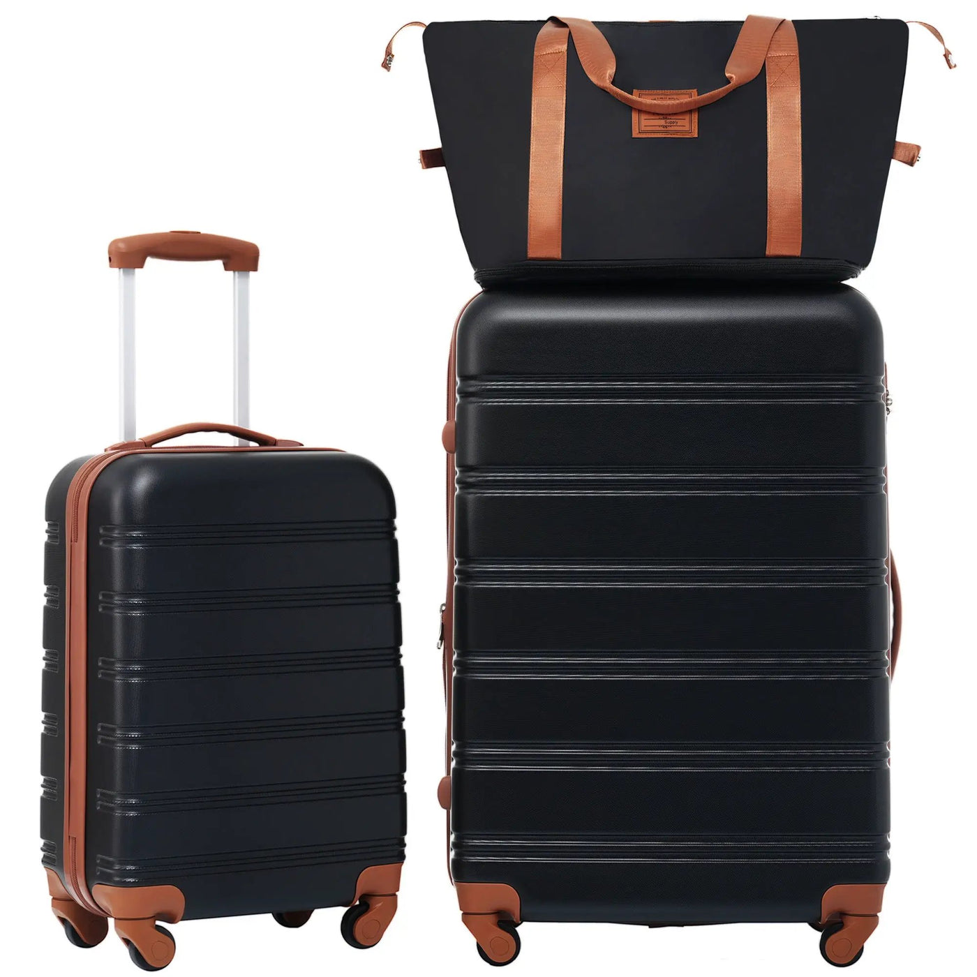 Hardshell Luggage Sets 2 Pieces + Bag Spinner Suitcase With Tsa Lock Lightweight 20" / 28" by HouseOfZazla