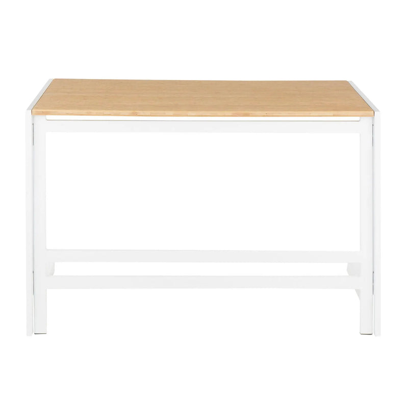 Roman - Industrial Office Desk - White / Natural by HouseOfZazla