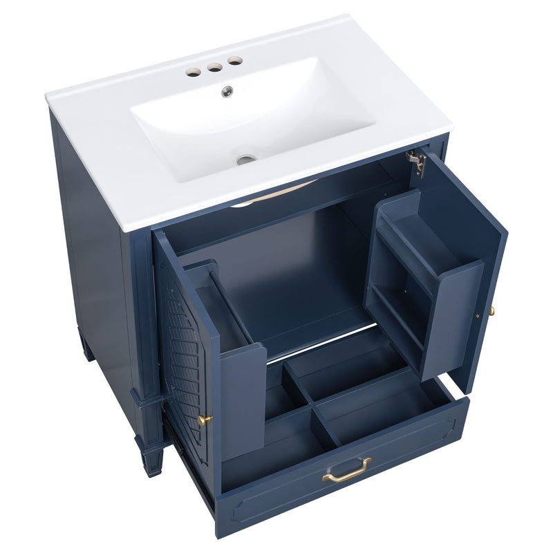 Bathroom Vanity With Sink, Soft Closing Door, Multi Functional Storage by HouseOfZazla