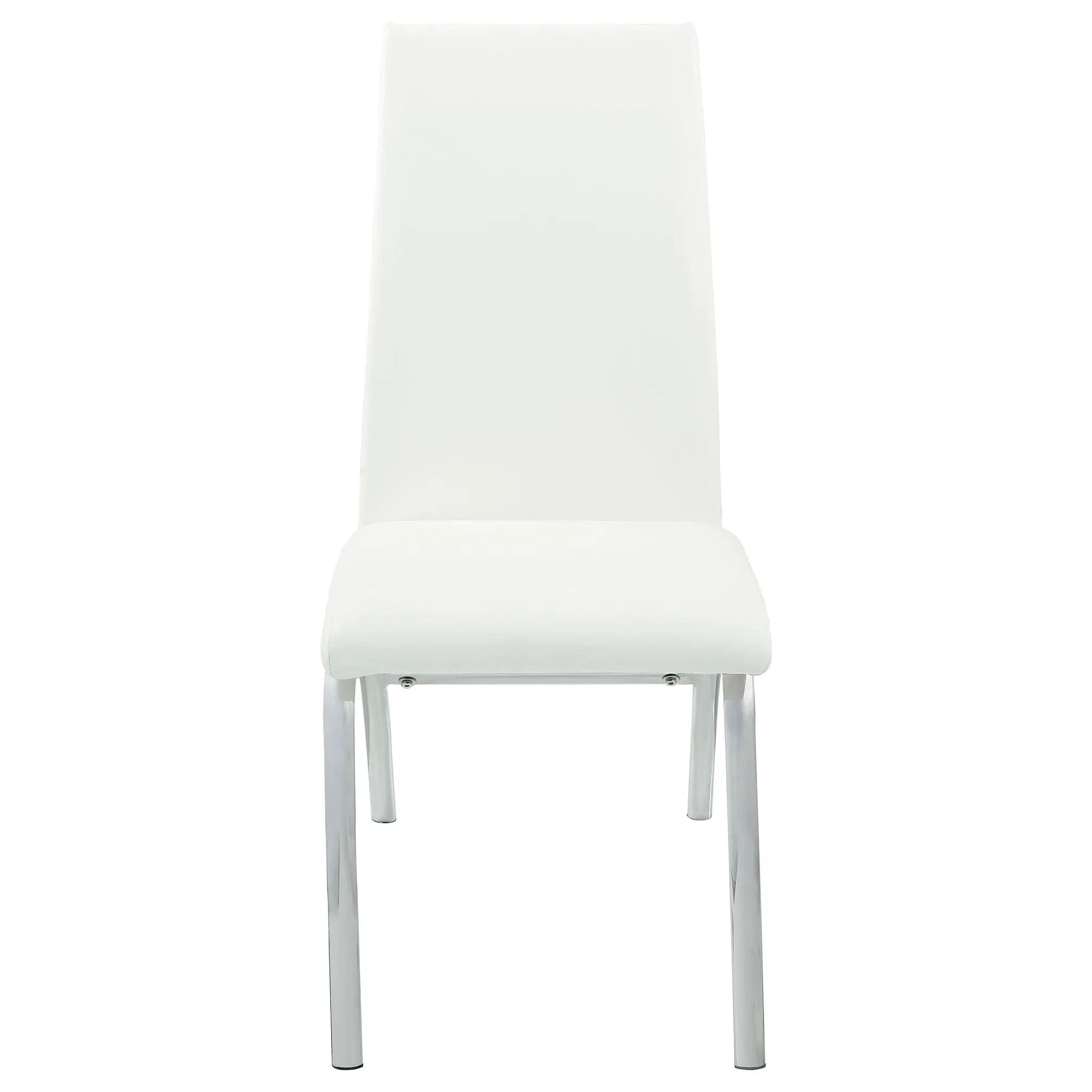 Bishop Upholstered Dining Side Chair White (Set of 2) by Unique Piece Furniture