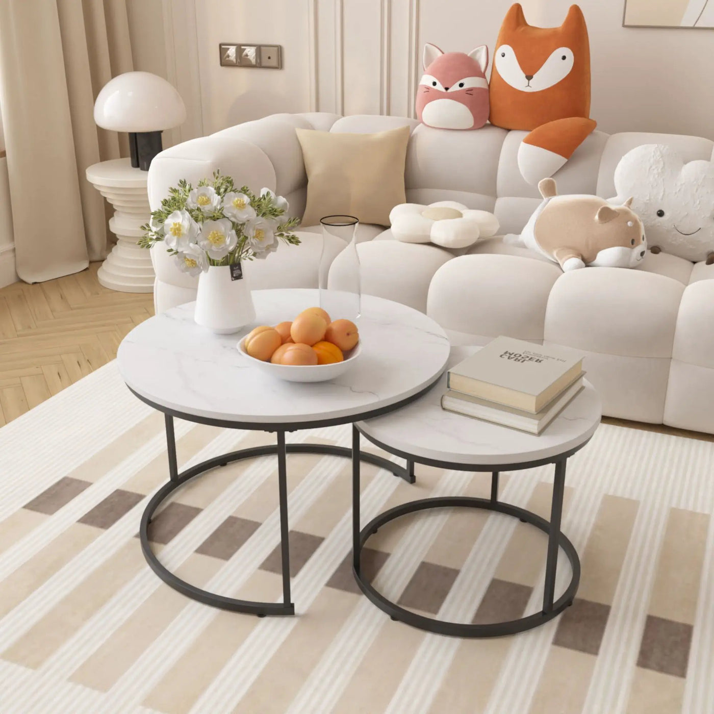 Round Nesting Coffee Table (Set of 2) by HouseOfZazla