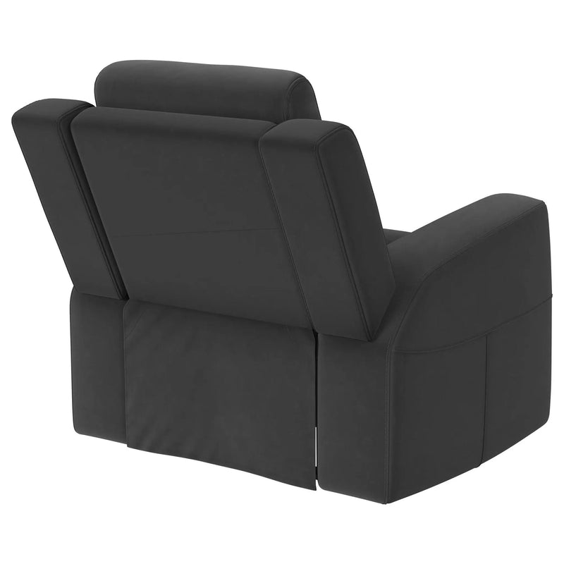 Brentwood Upholstered Recliner Chair Dark Charcoal by Unique Piece Furniture