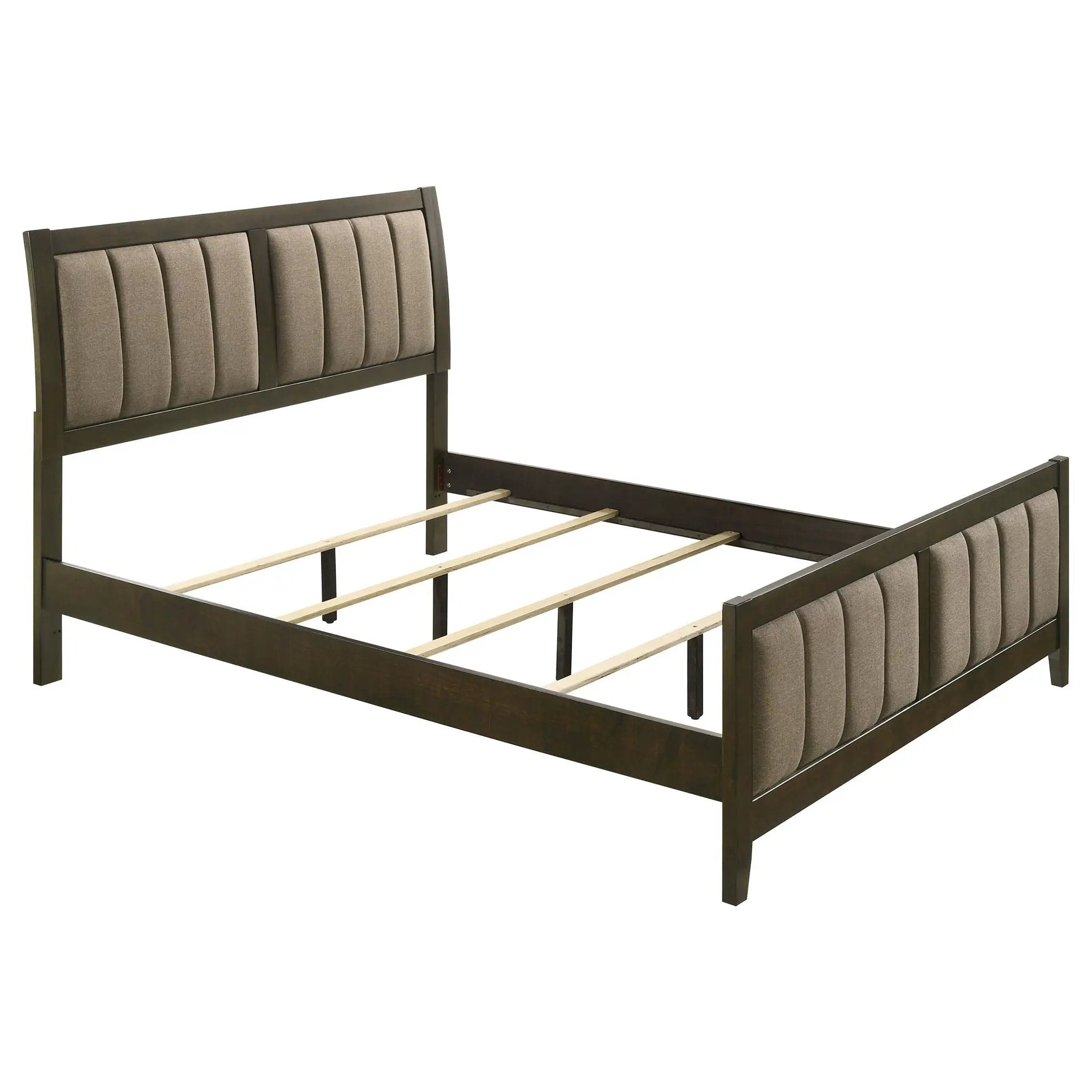 Wilkes 51-inch Upholstered Queen Bed Dark Cocoa by Unique Piece Furniture