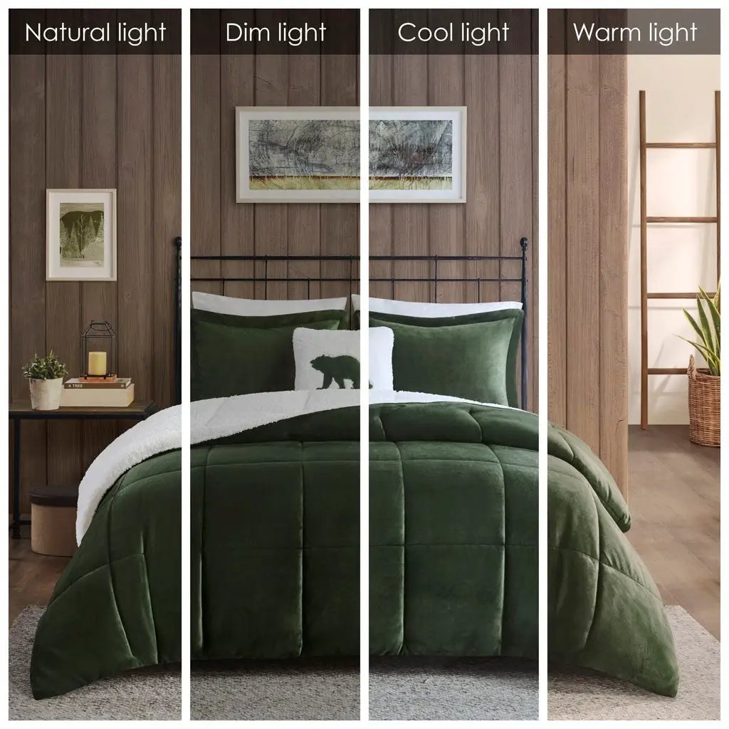 King Plush to Sherpa Down Alternative Comforter Set by HouseOfZazla