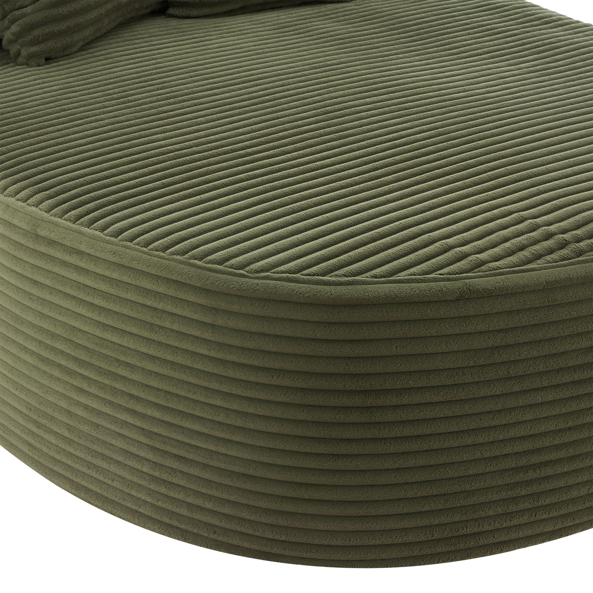 Modern Chaise Lounge Sofa Boneless Couch With Supportive Pillows