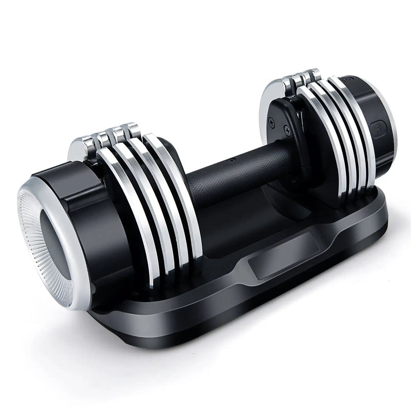 5-in-1 Weight Adjustable Dumbbell with Anti-Slip Fast Adjust Turning Handle by DirectDeals