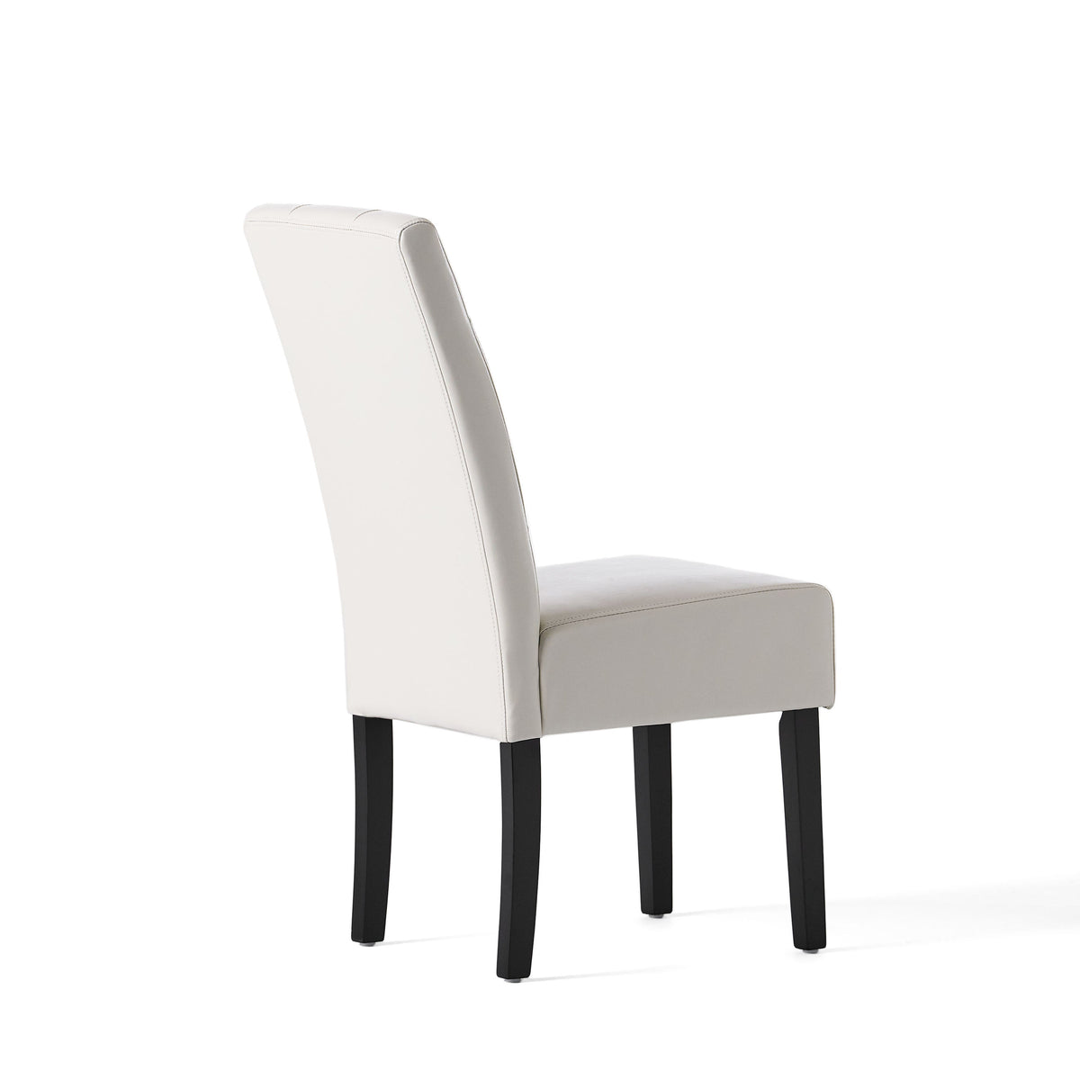 Carter 5-Tuft KD Dining Chair with Bonded Leather - Ivory, photo 8 of 10