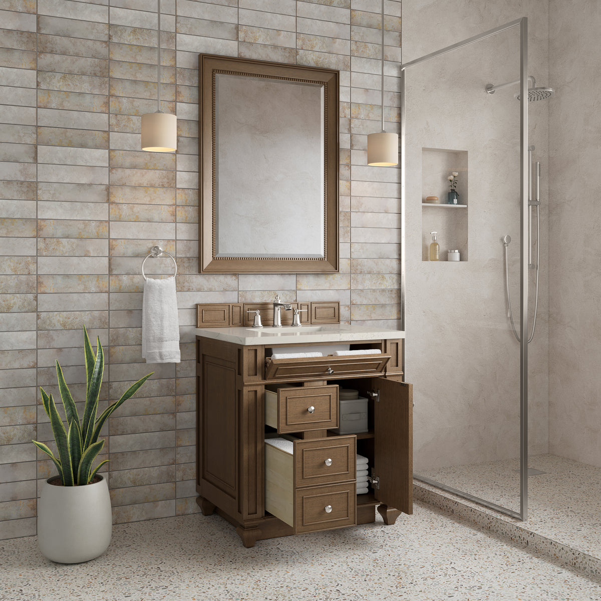 James Martin Bristol 30" Single Bathroom Vanity, Saddle Brown, view 32
