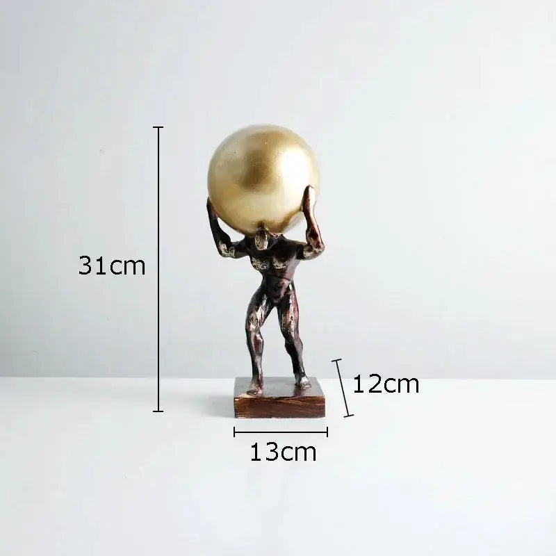 Figure Statue - Fitness Metal 12-Inch by House Of Avana