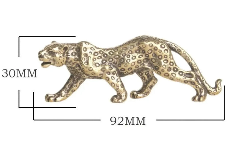 Mini Brass Leopard Figurine Vintage Style for Your Home and Office by House Of Avana