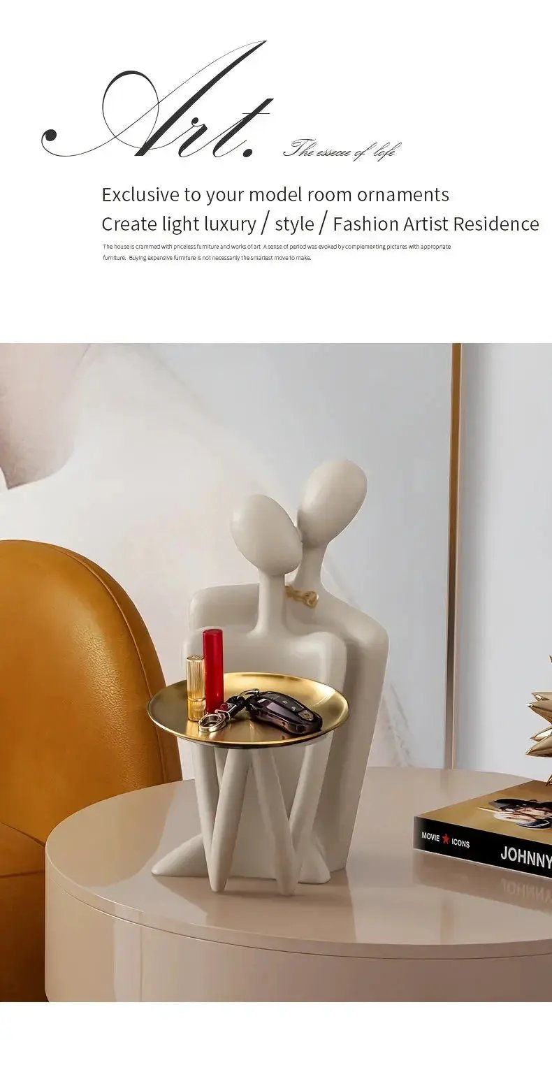 Figurine - Modern Abstract White by House Of Avana