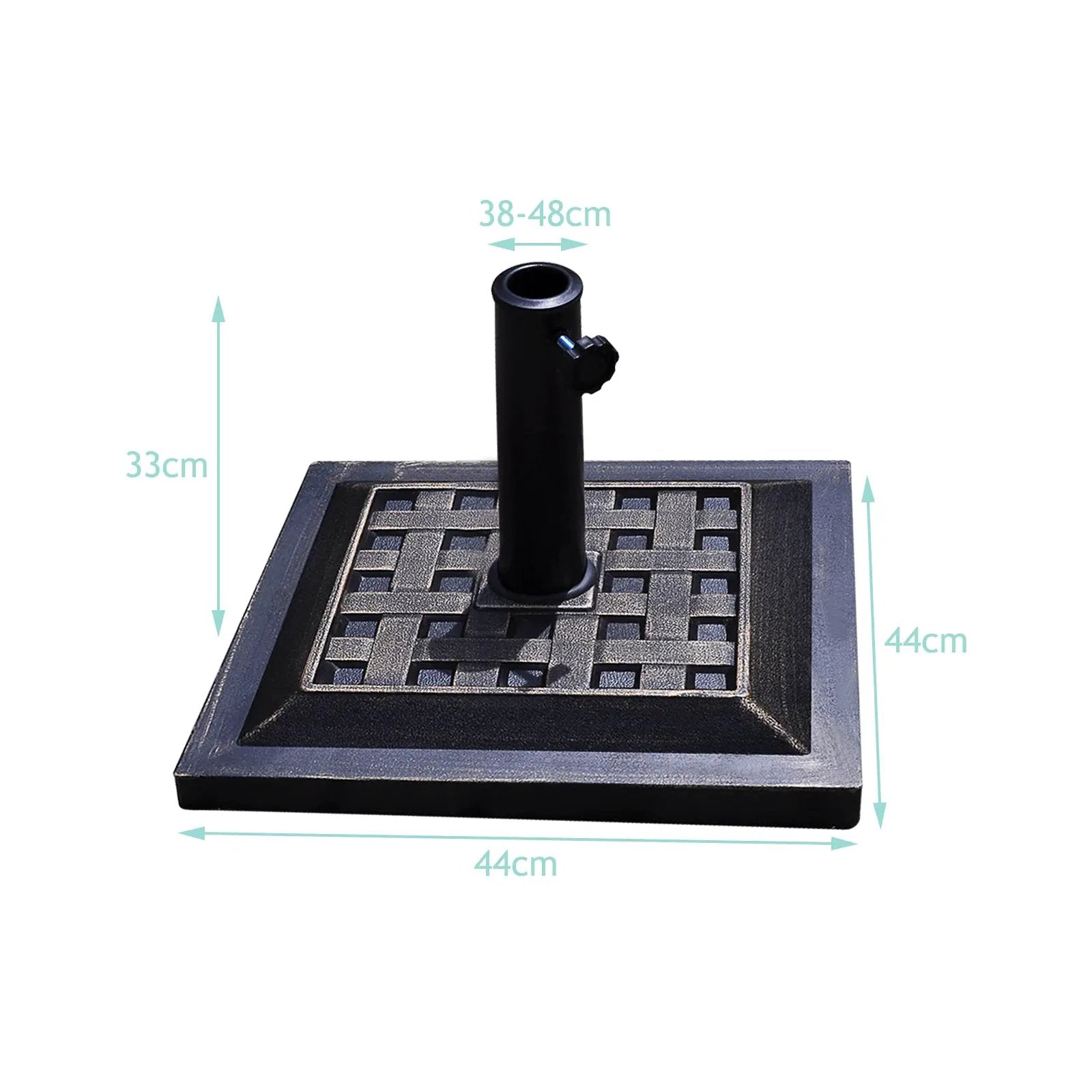 17.5 Inch Heavy Duty Square Umbrella Base Stand of 30 lbs for Outdoor by DirectDeals