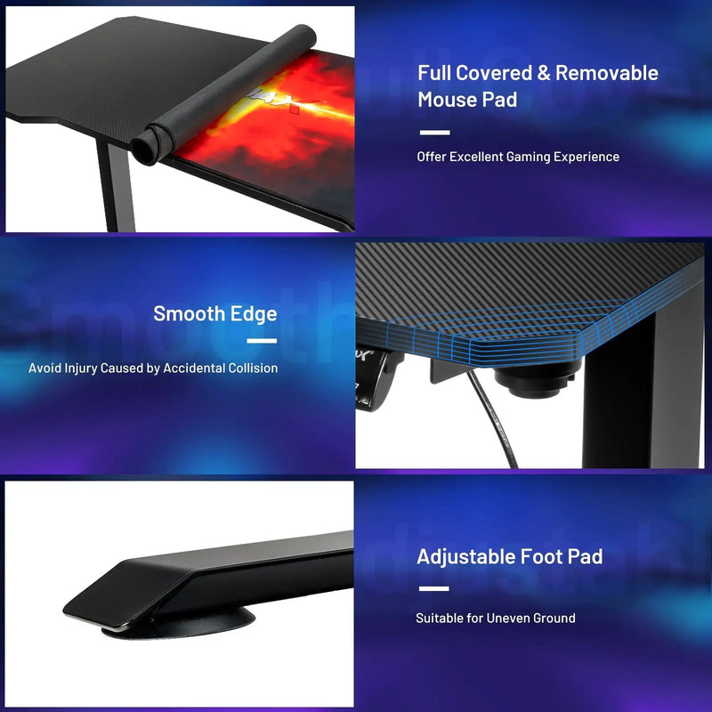 Electric Standing Gaming Desk with Height Adjustable Splice Board by DirectDeals