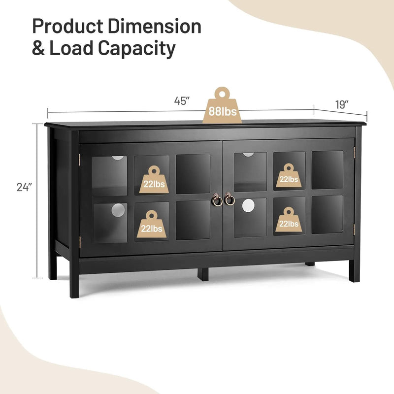 50 Inch Modern Wood Large TV Stand Entertainment Center for TV by DirectDeals