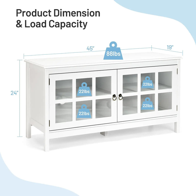 50 Inch Modern Wood Large TV Stand Entertainment Center for TV by DirectDeals