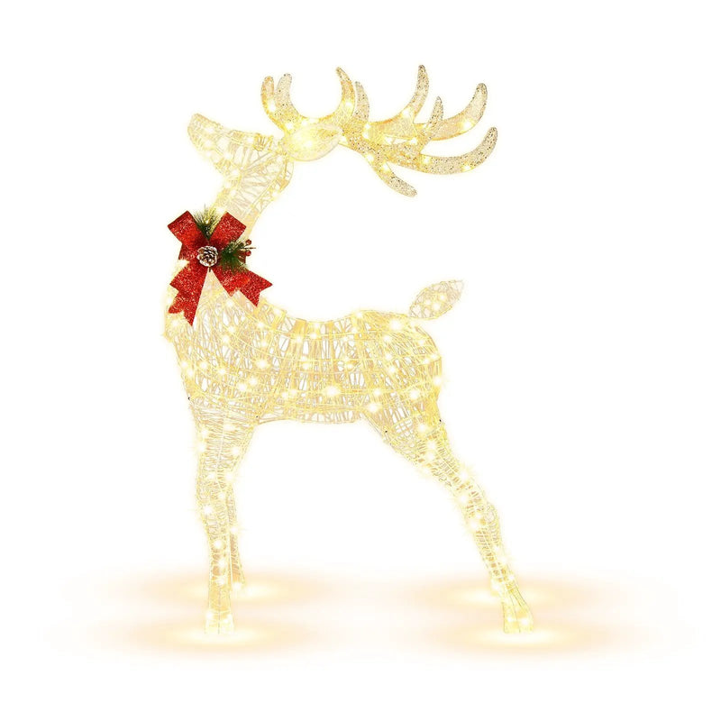 Lighted Standing Reindeer with Stakes for Christmas Decoration by DirectDeals