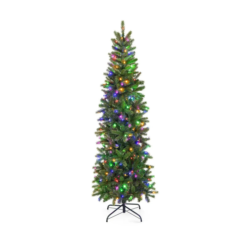 6 Feet Pre-Lit Artificial Christmas Pencil Tree with 648 PVC PE Branch Tips by DirectDeals