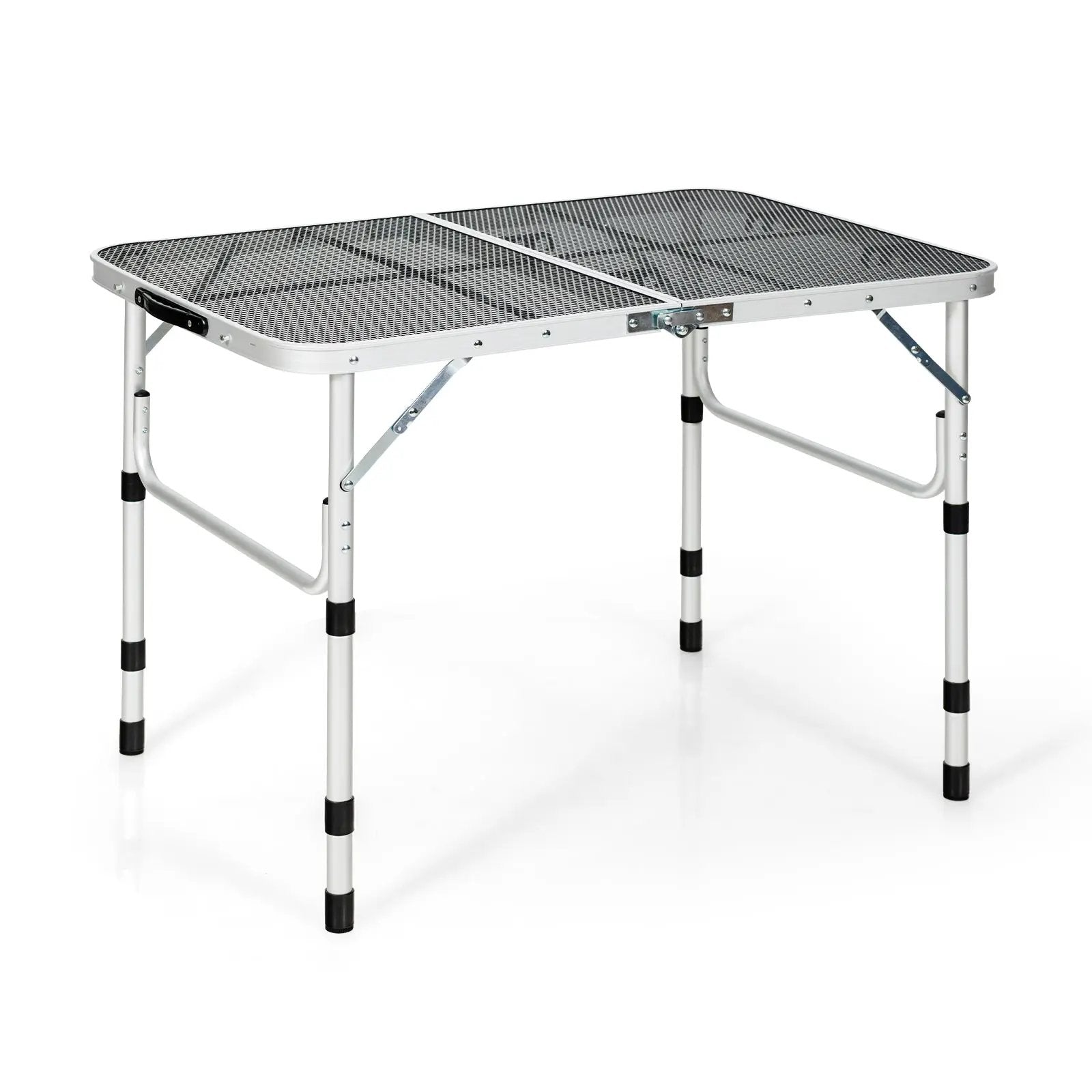 Aluminum Grill Table with Iron Mesh Top-Silver by DirectDeals