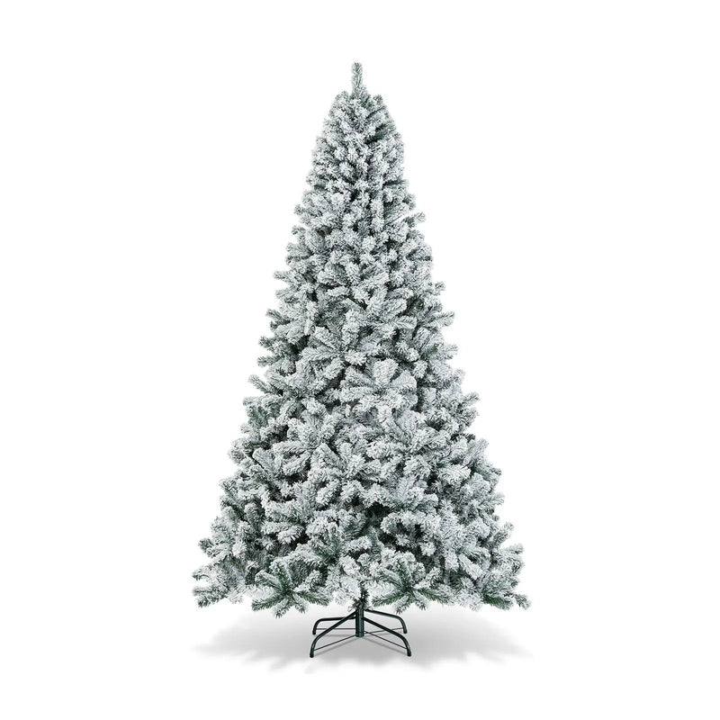 9 Feet Artificial Christmas Tree with Premium Snow Flocked Hinged by DirectDeals