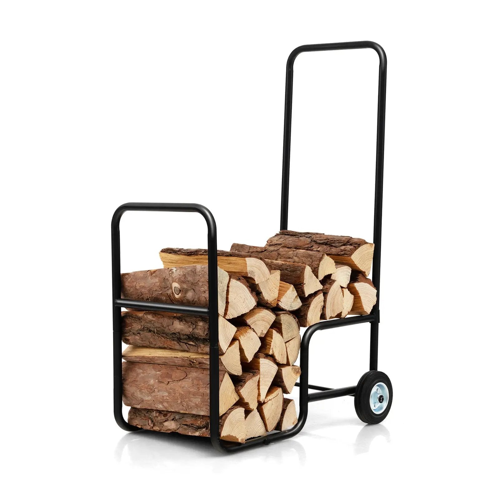 Firewood Log Cart Carrier with Anti-Slip and Wear-Resistant Wheels by DirectDeals