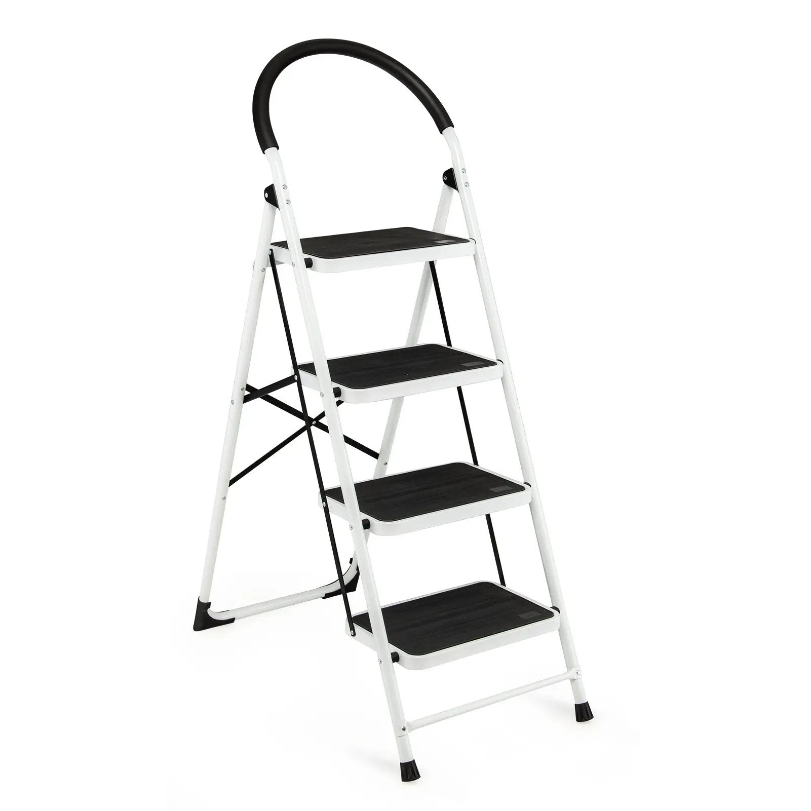4-Step Folding Ladder with Anti-Slip Pedal Platform 330Lbs Capacity by DirectDeals
