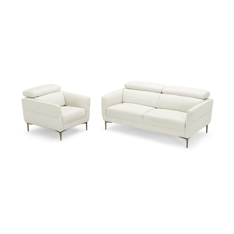 72.5 Inch Modern Fabric Loveseat Sofa Couch with Adjustable Headrest by DirectDeals