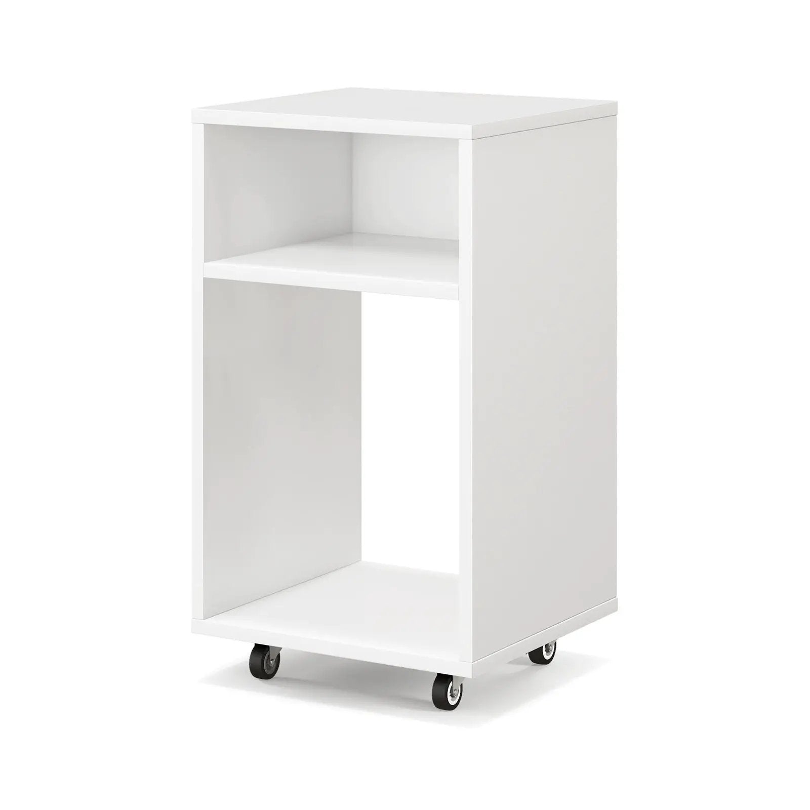Mobile File Cabinet Wooden Printer Stand Vertical Storage Organizer-White by DirectDeals