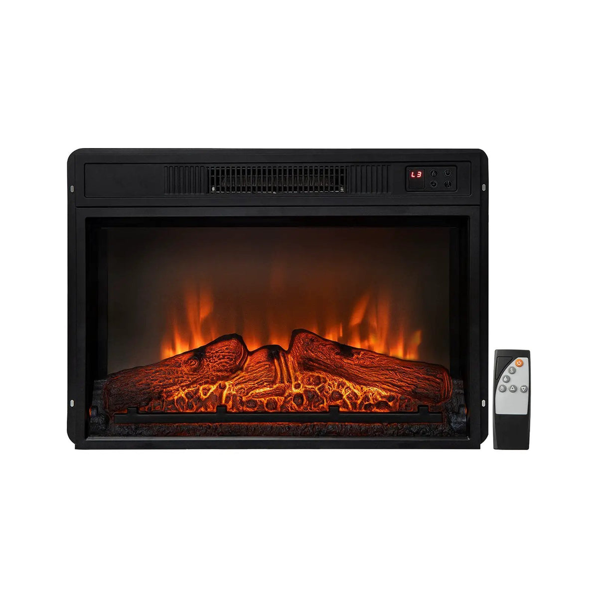 18/23 Inch Electric Fireplace Inserted with Adjustable LED Flame-23 inches by DirectDeals
