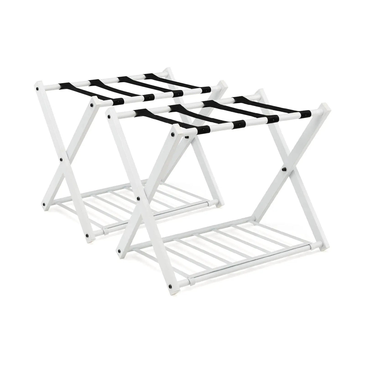 Set of 2 Folding Metal Luggage Rack Suitcase by DirectDeals