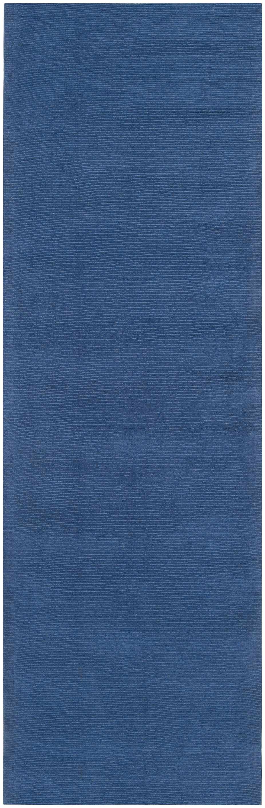 Brockton Solid Blue Wool Rug by Boutique Rugs