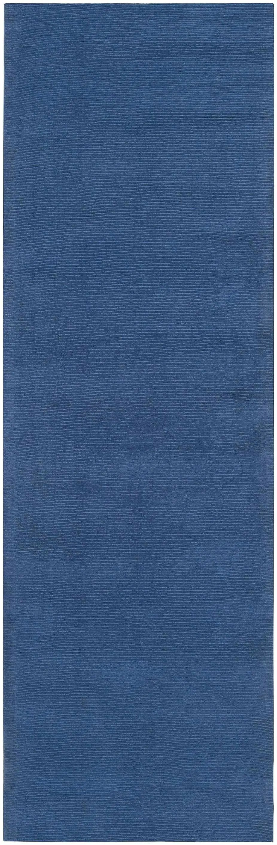 Brockton Solid Blue Wool Rug by Boutique Rugs