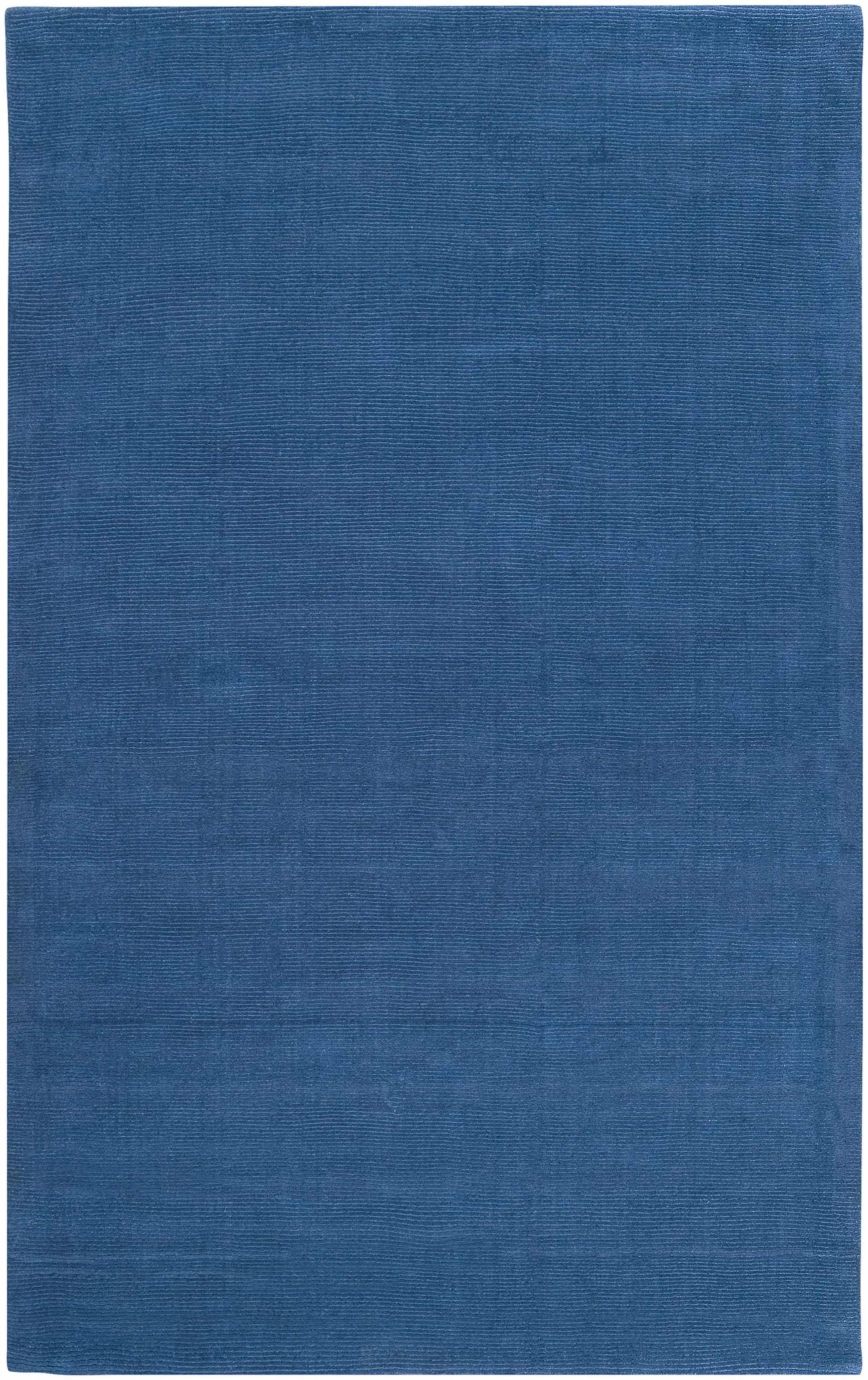 Brockton Solid Blue Wool Rug by Boutique Rugs