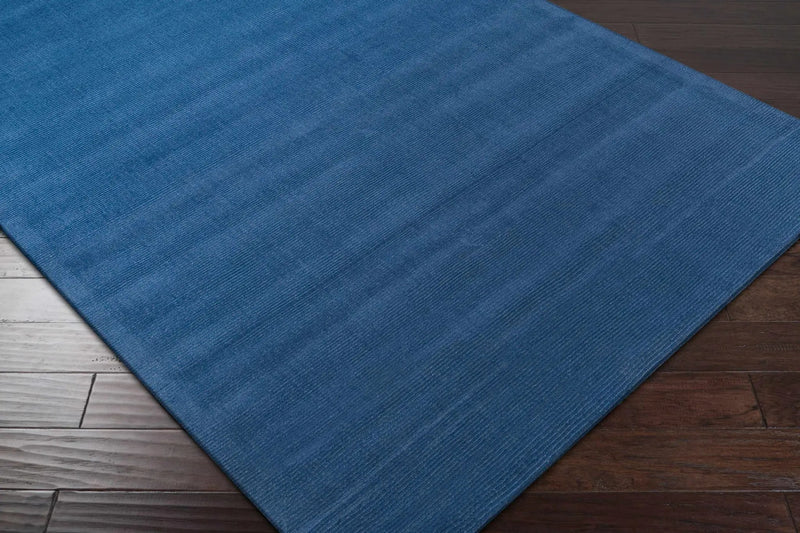 Brockton Solid Blue Wool Rug by Boutique Rugs