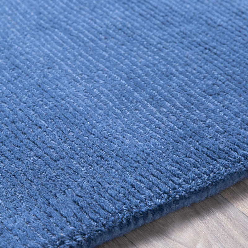 Brockton Solid Blue Wool Rug by Boutique Rugs