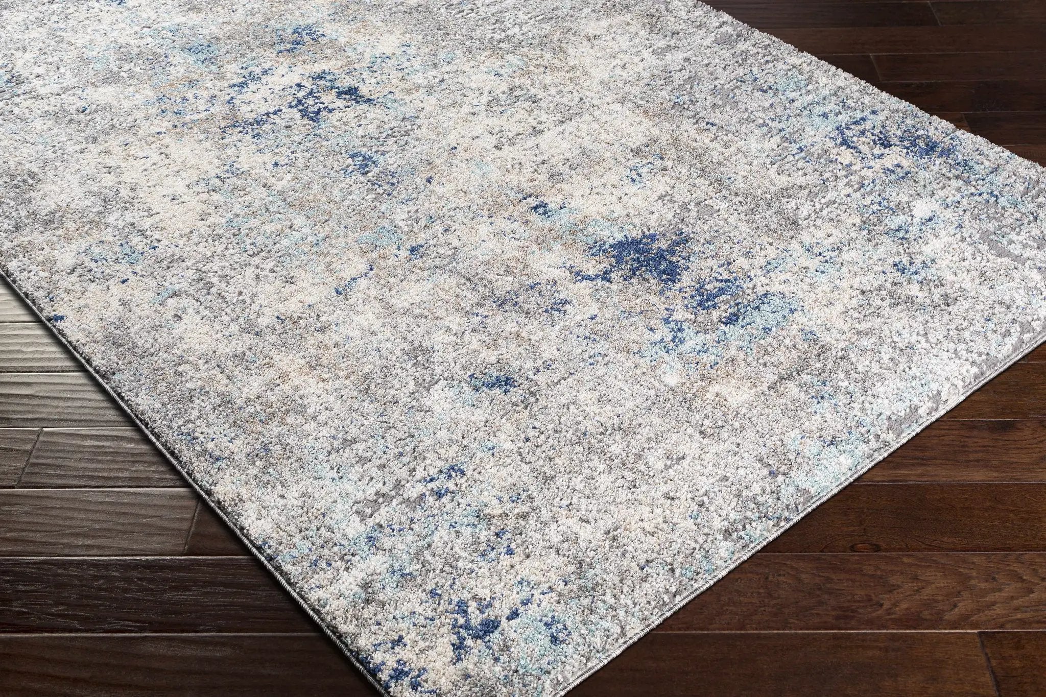 Findochty Blue&Gray Abstract Area Rug by Boutique Rugs