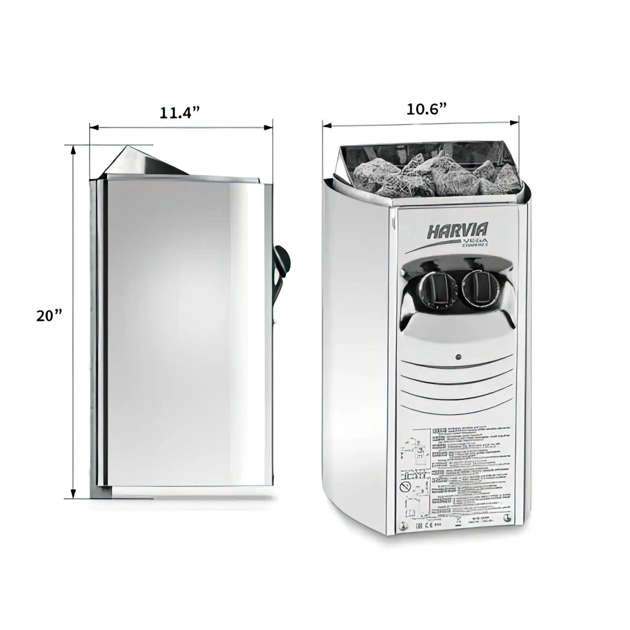 Harvia Vega Compact 3500 3.5KW Sauna Heater with Built-in Control - Finnish Sauna Builders by Finnish Sauna Builders