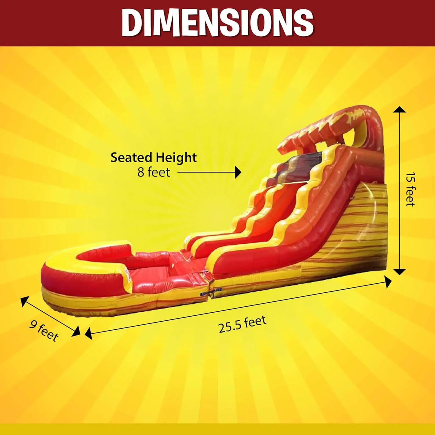 Large Fire Marble Inflatable Water Slide With Pool And Blower (SAK34567) by SAKSBY WHOLESALE