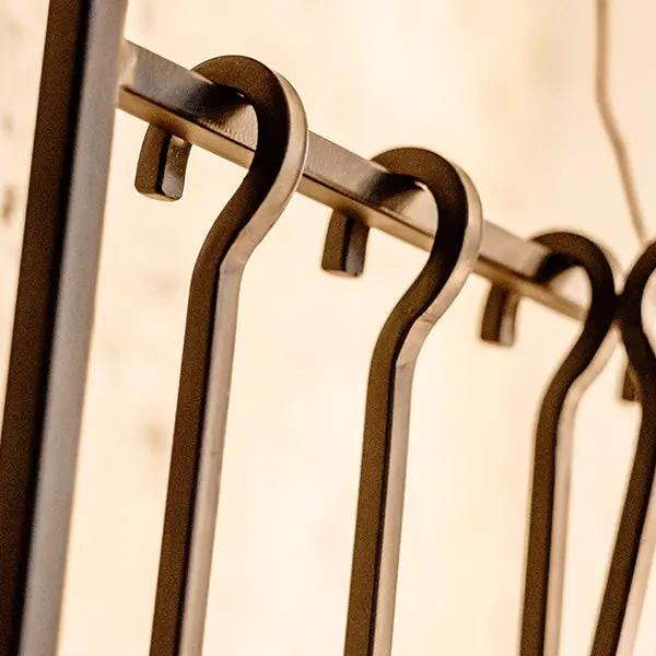 4 Piece Black Iron Fireplace Tool Set by Decor Steals