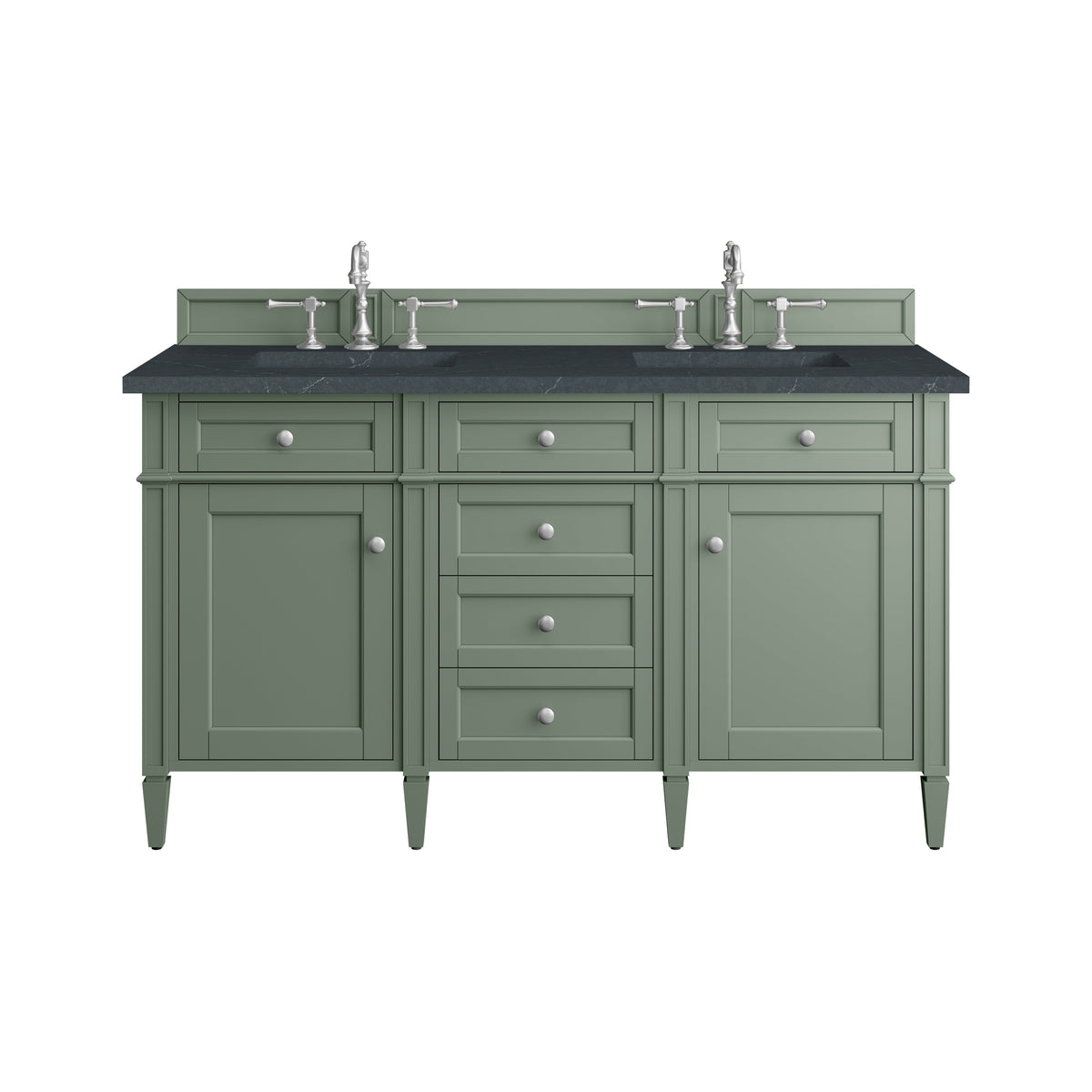 James Martin Brittany 60" Double Bathroom Vanity, Smokey Celadon, view 35