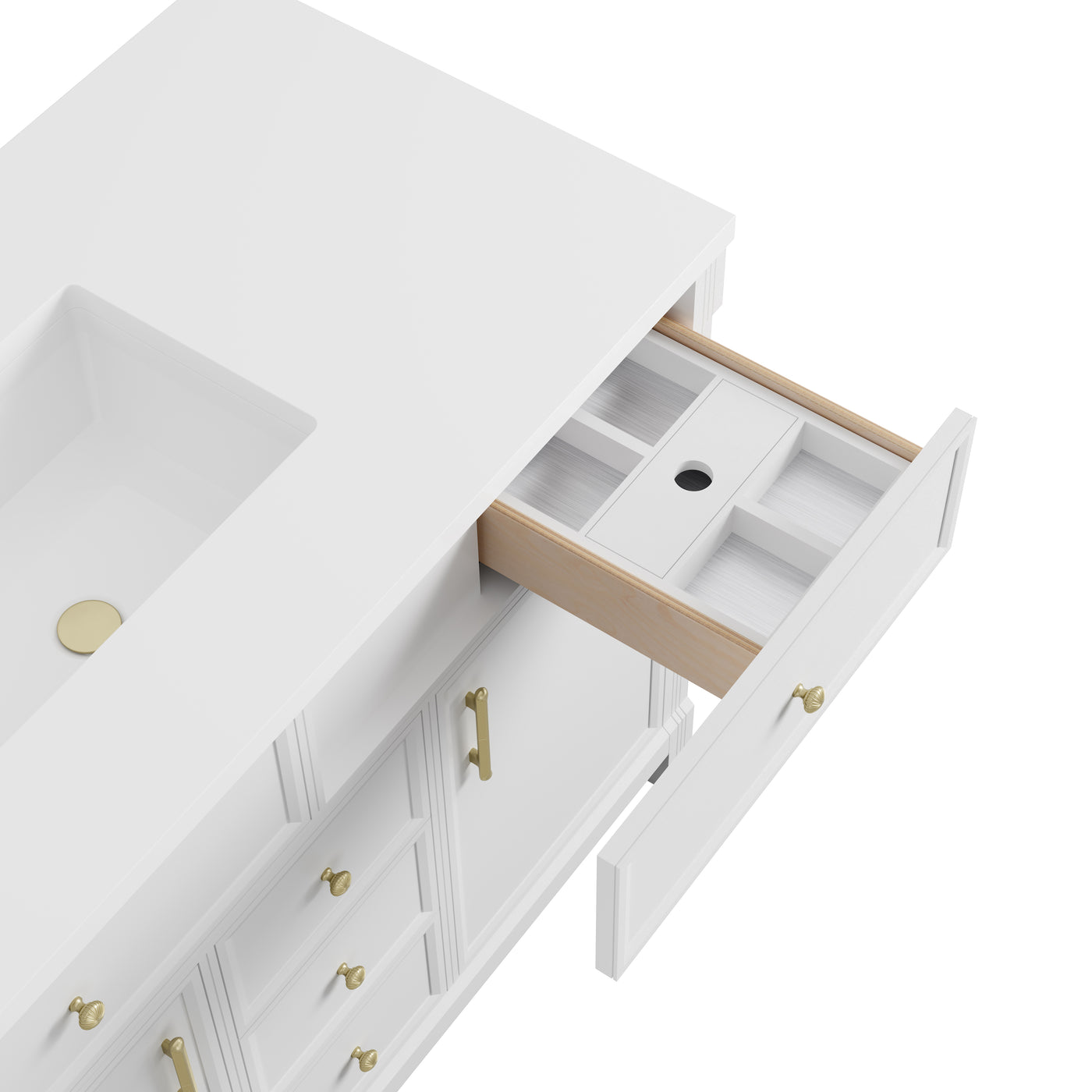 James Martin Bellshire 48" Single Bathroom Vanity, Bright White, view 27