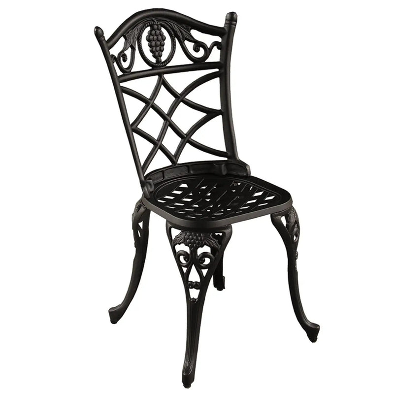Black Grape Vineyard Outdoor Patio Garden Aluminum 3 Piece Bistro Set by Sharicks