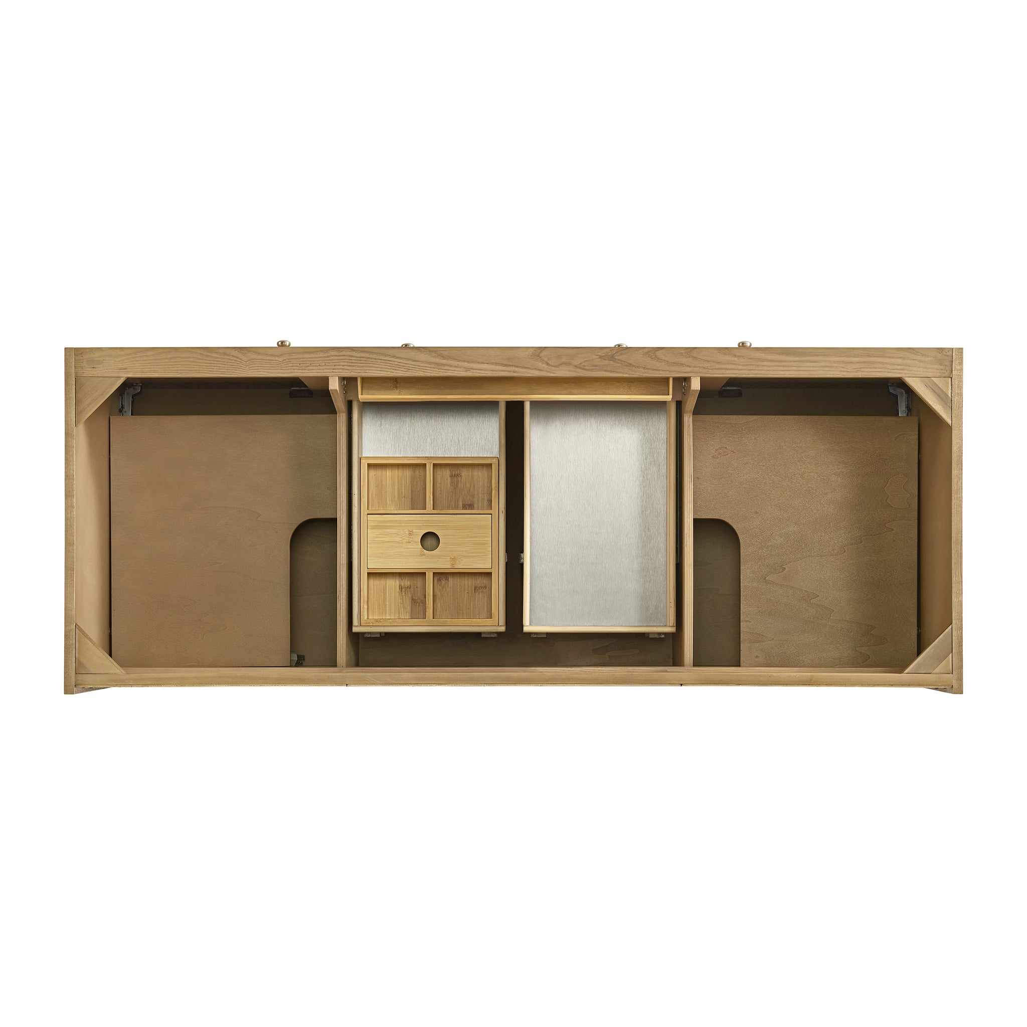 James Martin Laurent 60" Dual Mount Double Bathroom Vanity, Light Natural Oak, view 20