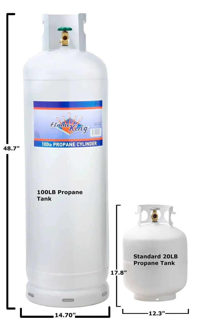 Flame King 100lb Empty Propane Tank LP Cylinder with POL Valve by Flame King Products