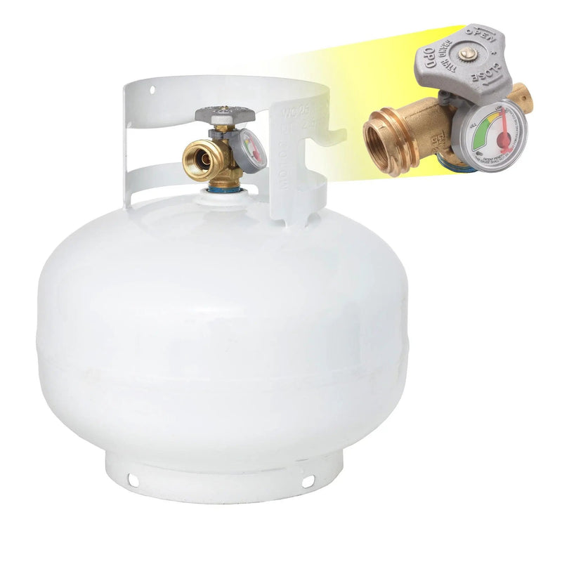 Flame King 11lb Propane Tank Cylinder Squatty with Gauge and Type 1 OPD Valve by Flame King Products