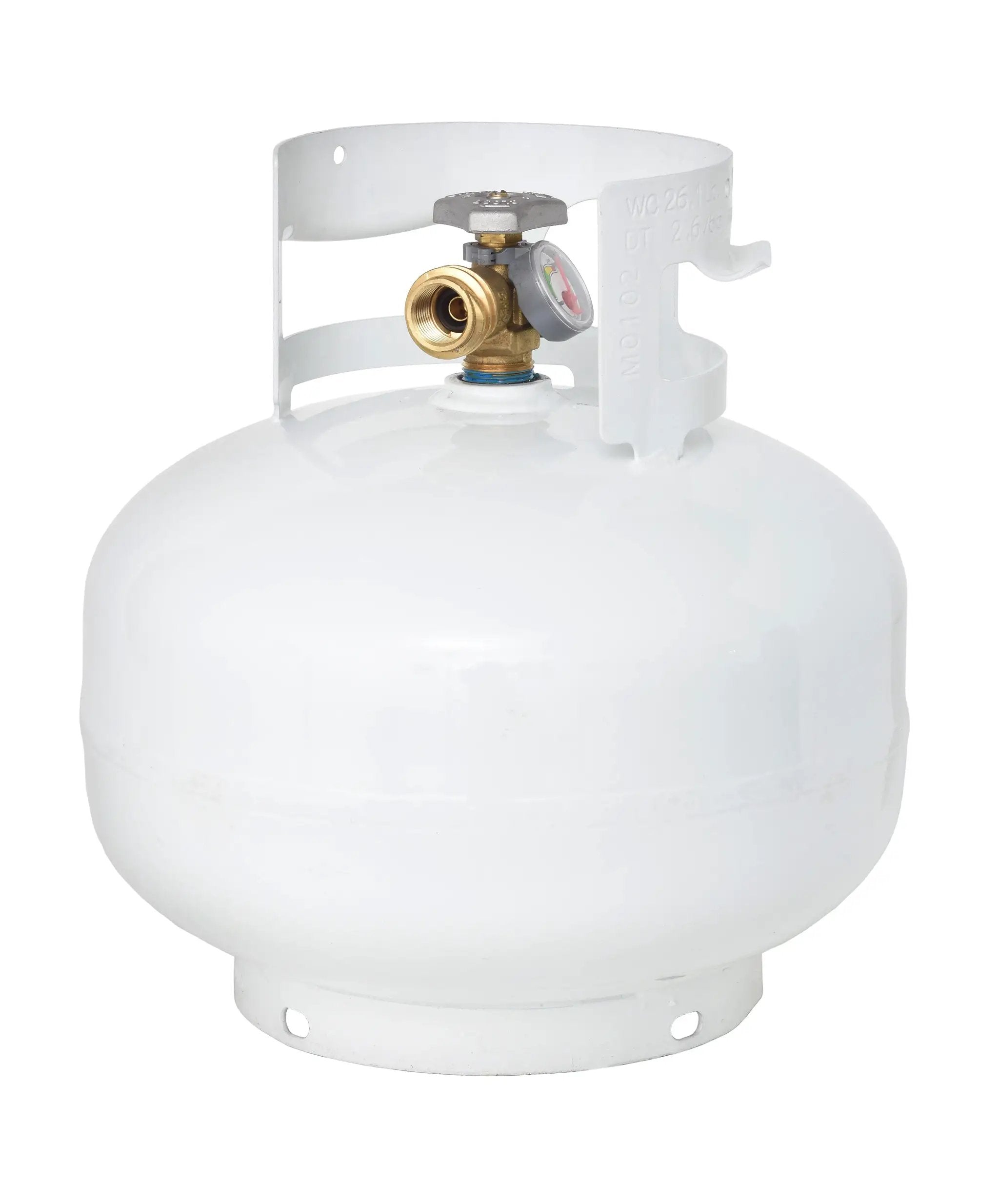Flame King 11lb Propane Tank Cylinder Squatty with Gauge and Type 1 OPD Valve by Flame King Products